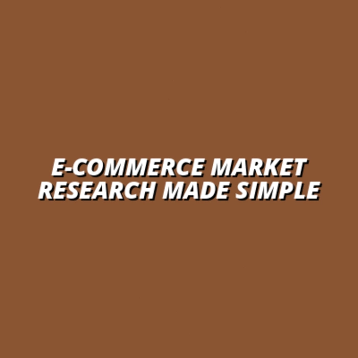 how to conduct e-commerce market research