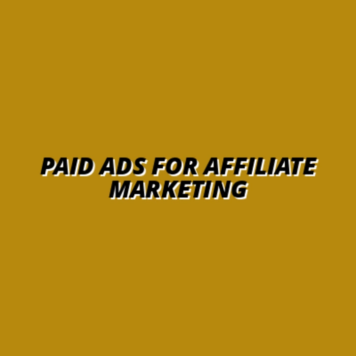 how to use paid advertising for affiliate marketing