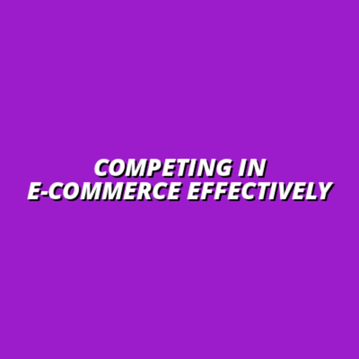Competing in E-Commerce Effectively