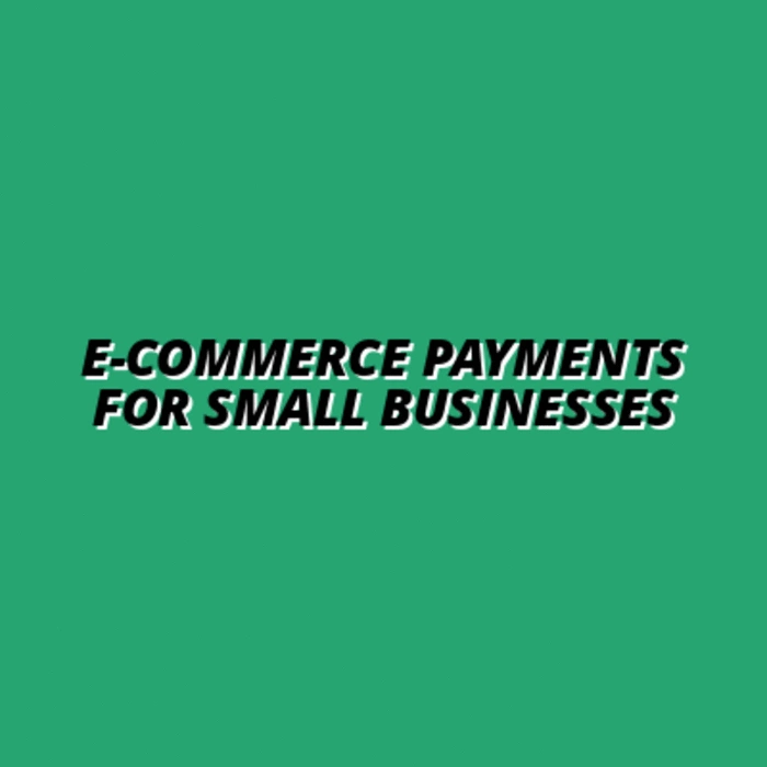e-commerce payment solutions for small businesses
