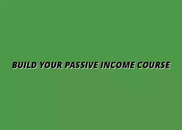 creating an online course for passive income