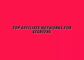 best affiliate networks for beginners