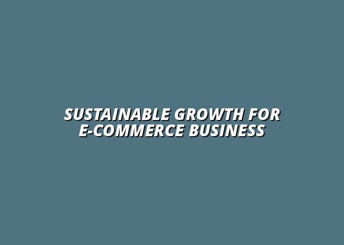 how to scale your e-commerce business sustainably